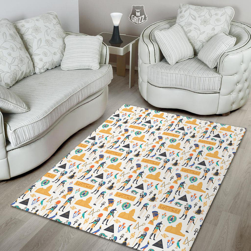 Ethnic Egyptian Print Pattern Floor Mat-grizzshop