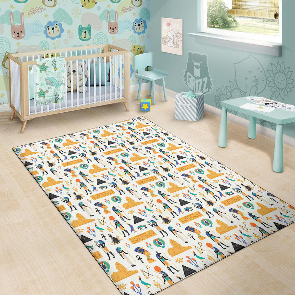 Ethnic Egyptian Print Pattern Floor Mat-grizzshop