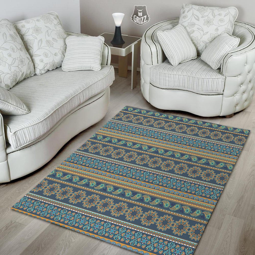 Ethnic Indian Print Pattern Floor Mat-grizzshop