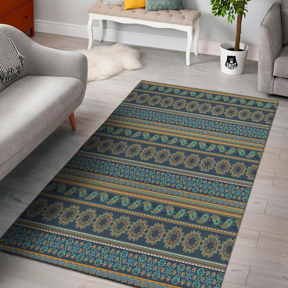 Ethnic Indian Print Pattern Floor Mat-grizzshop