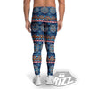 Ethnic Mandala Blue Print Pattern Men's Leggings-grizzshop