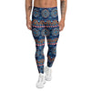 Ethnic Mandala Blue Print Pattern Men's Leggings-grizzshop