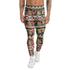 Ethnic Mix Tropical Flower Print Pattern Men's Leggings-grizzshop