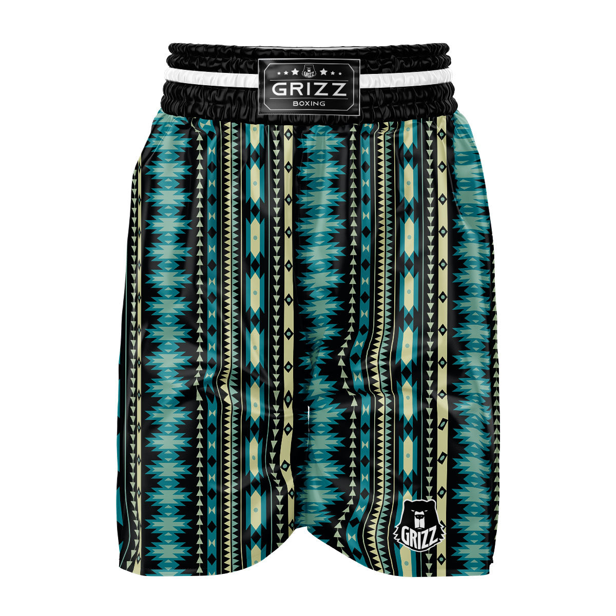Ethnic Native Print Pattern Boxing Shorts-grizzshop