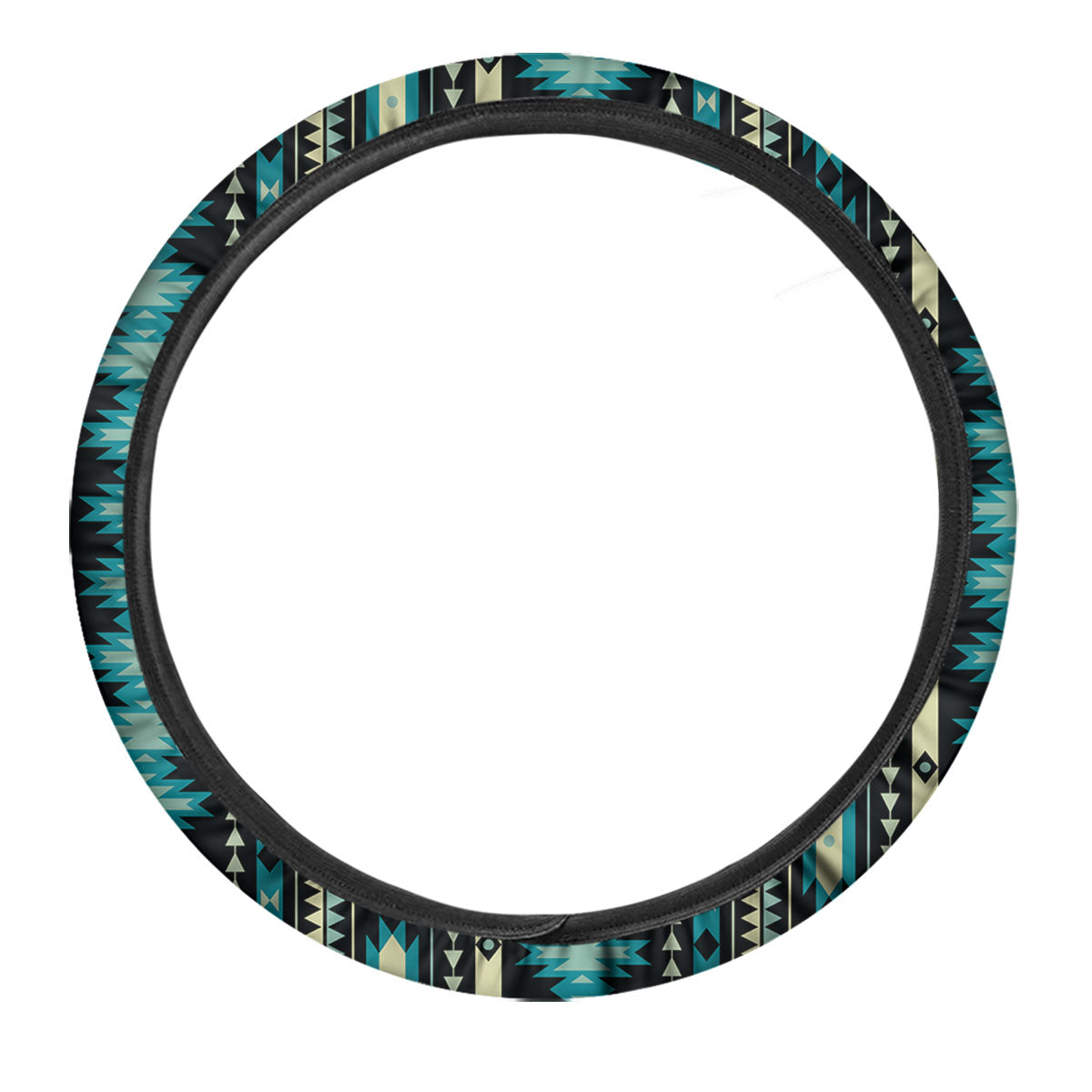 Ethnic Native Print Pattern Car Steering Wheel Cover-grizzshop