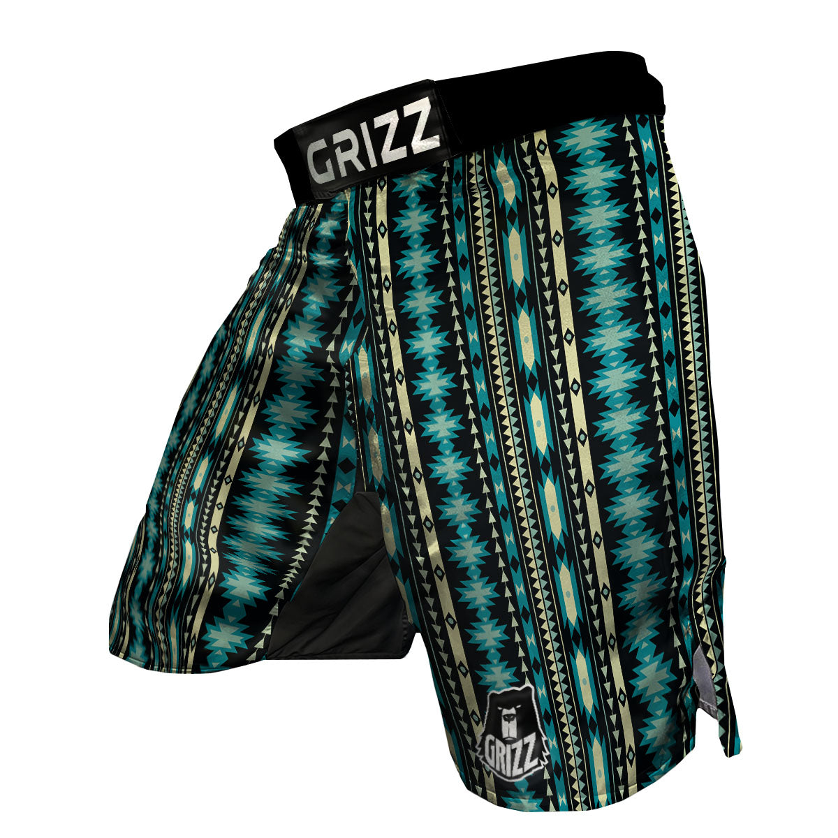 Ethnic Native Print Pattern MMA Shorts-grizzshop