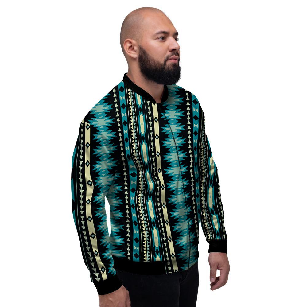 Ethnic Native Print Pattern Men's Bomber Jacket-grizzshop
