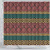 Ethnic Pattern Print Bathroom Shower Curtain-grizzshop