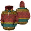 Ethnic Pattern Print Men Women Pullover Hoodie-grizzshop