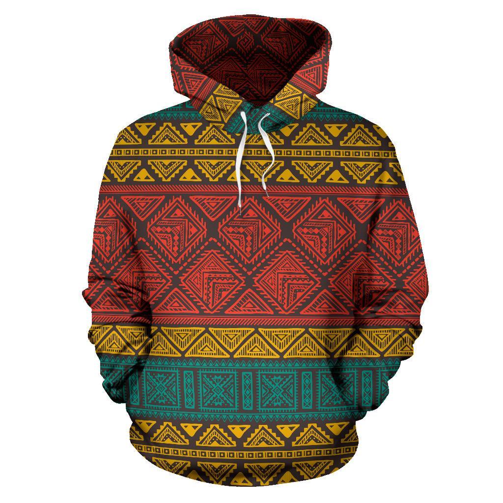 Ethnic Pattern Print Men Women Pullover Hoodie-grizzshop