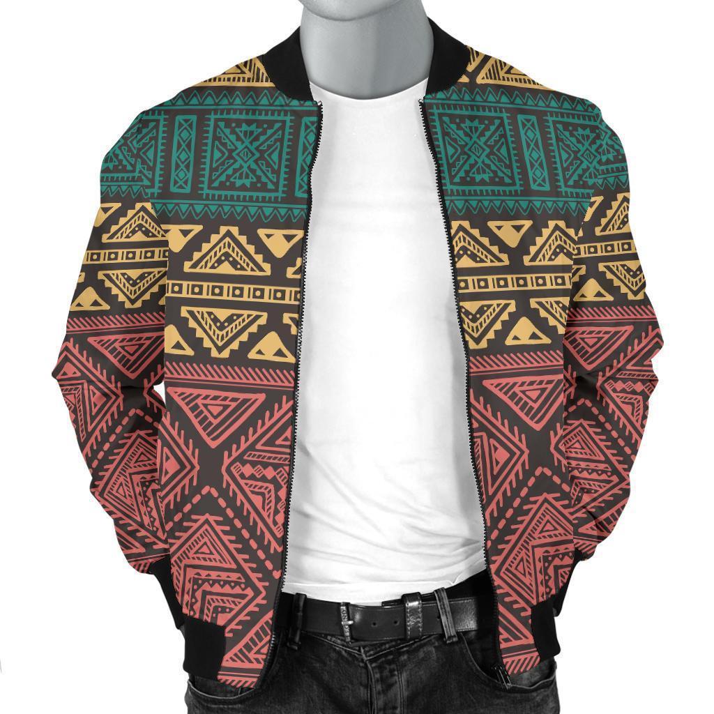 Ethnic Pattern Print Men's Bomber Jacket-grizzshop