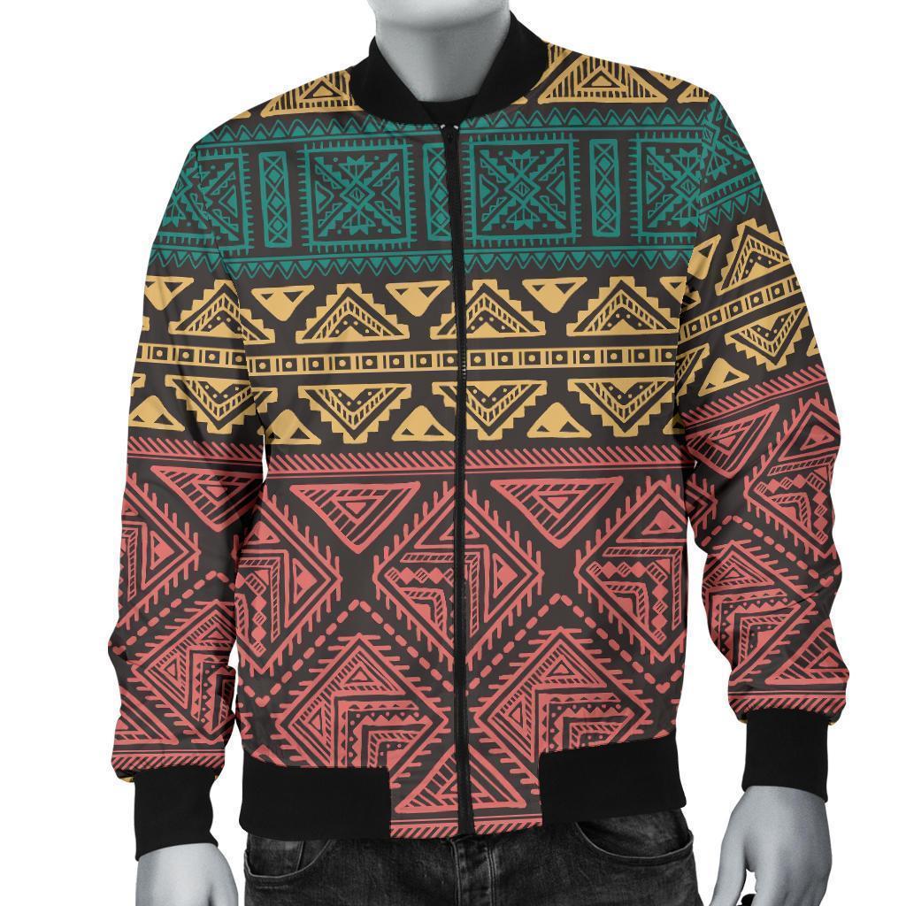 Ethnic Pattern Print Men's Bomber Jacket-grizzshop