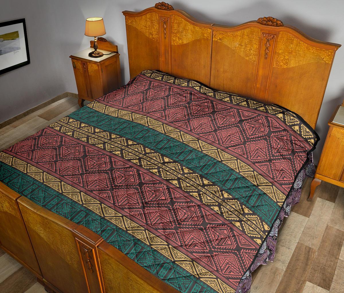 Ethnic Pattern Print Quilt-grizzshop