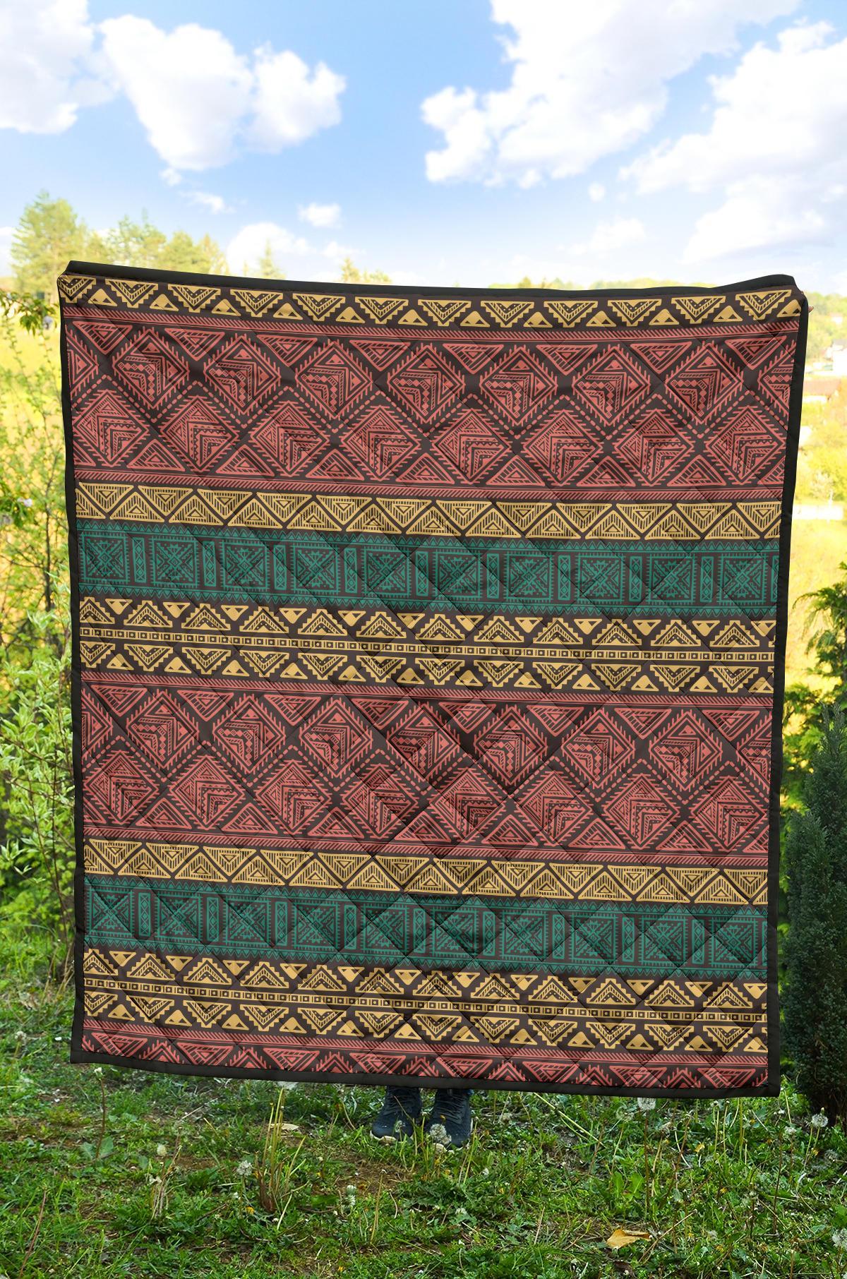 Ethnic Pattern Print Quilt-grizzshop