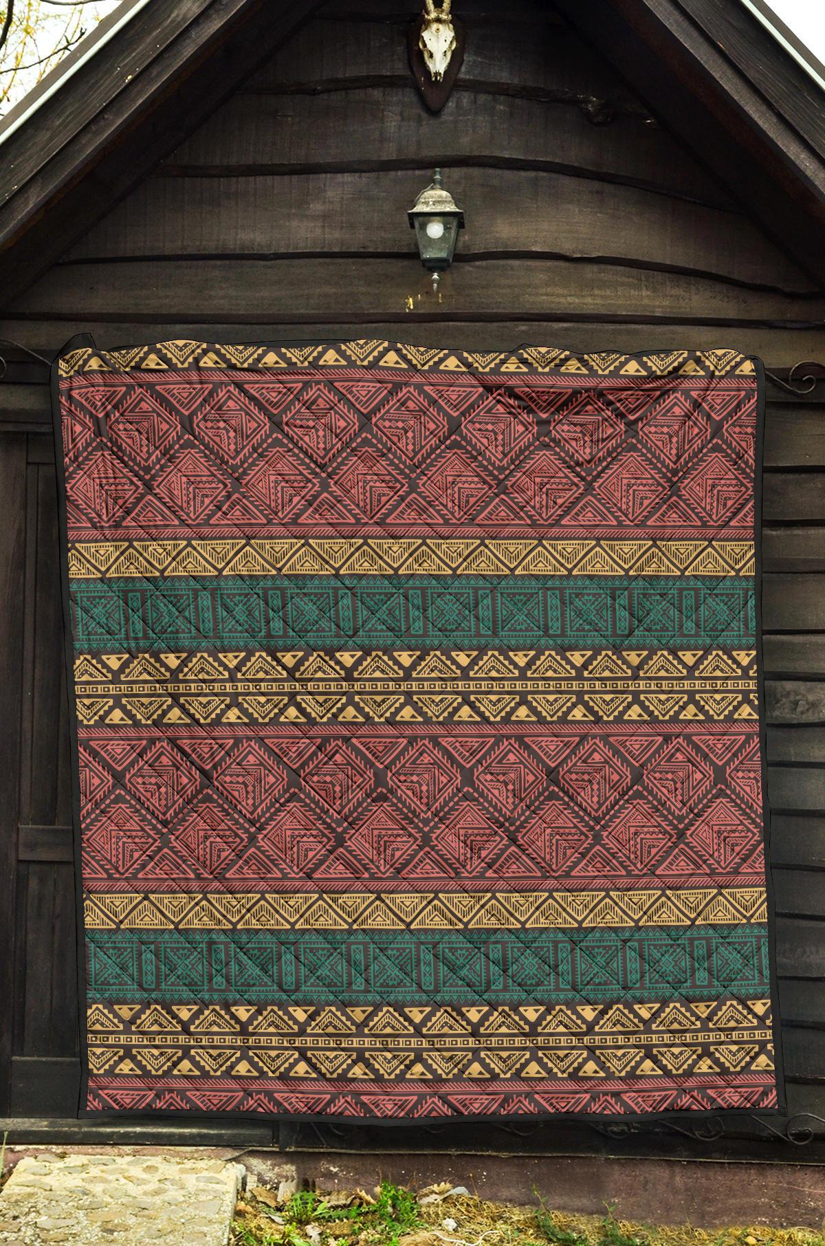 Ethnic Pattern Print Quilt-grizzshop