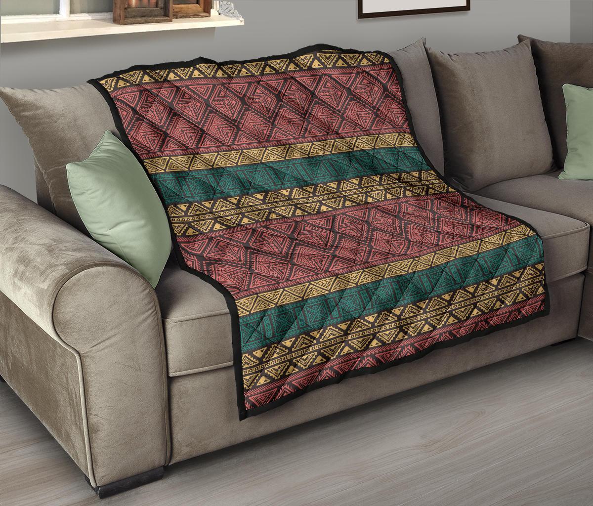 Ethnic Pattern Print Quilt-grizzshop