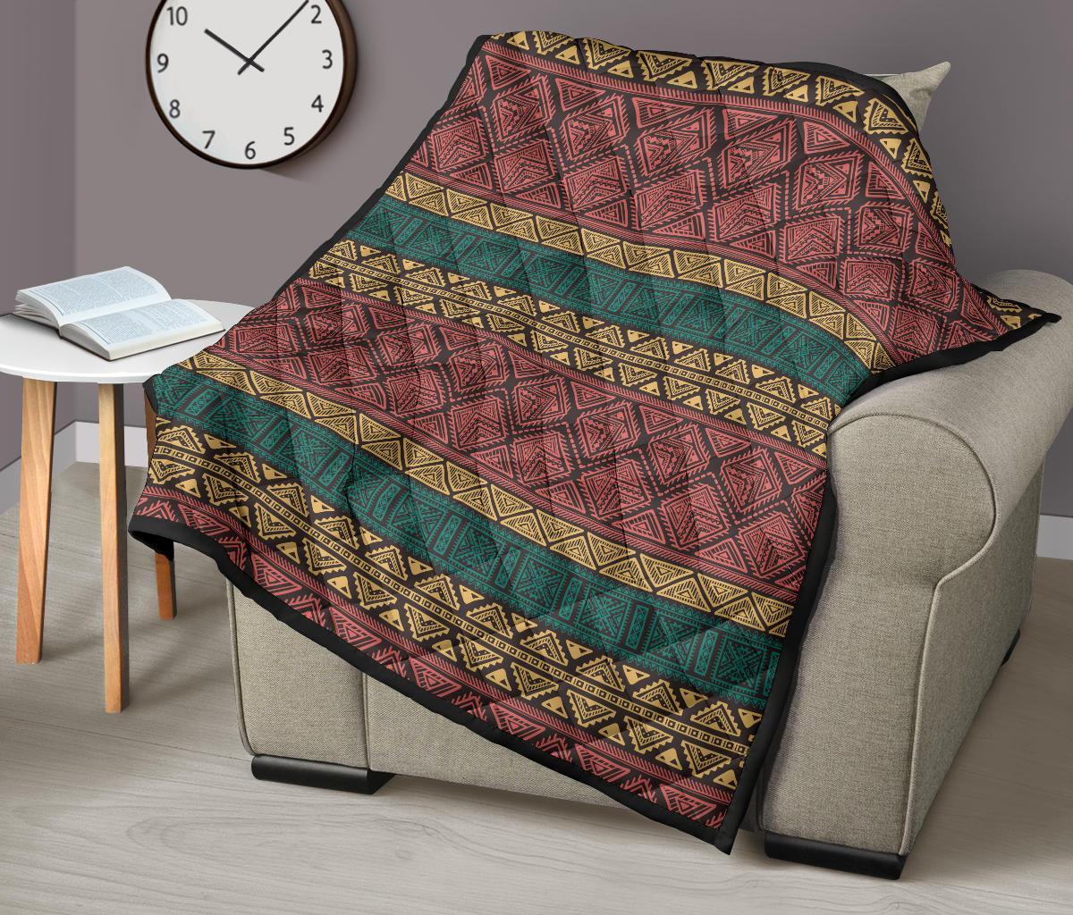 Ethnic Pattern Print Quilt-grizzshop