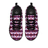 Ethnic Pink African Print Pattern Black Sneaker-grizzshop