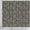 Ethnic Pink Print Pattern Bathroom Shower Curtain-grizzshop