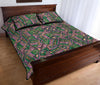 Ethnic Pink Print Pattern Bed Set Quilt-grizzshop