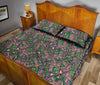 Ethnic Pink Print Pattern Bed Set Quilt-grizzshop