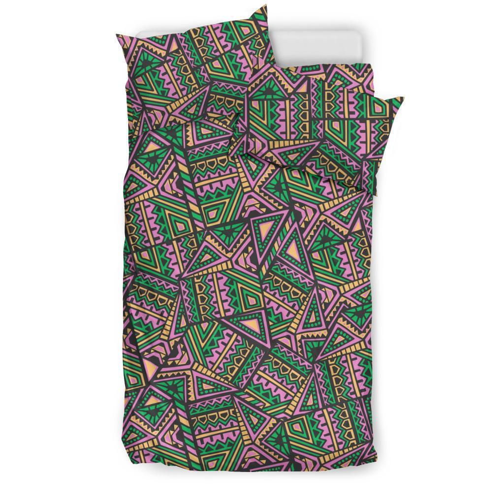 Ethnic Pink Print Pattern Duvet Cover Bedding Set-grizzshop
