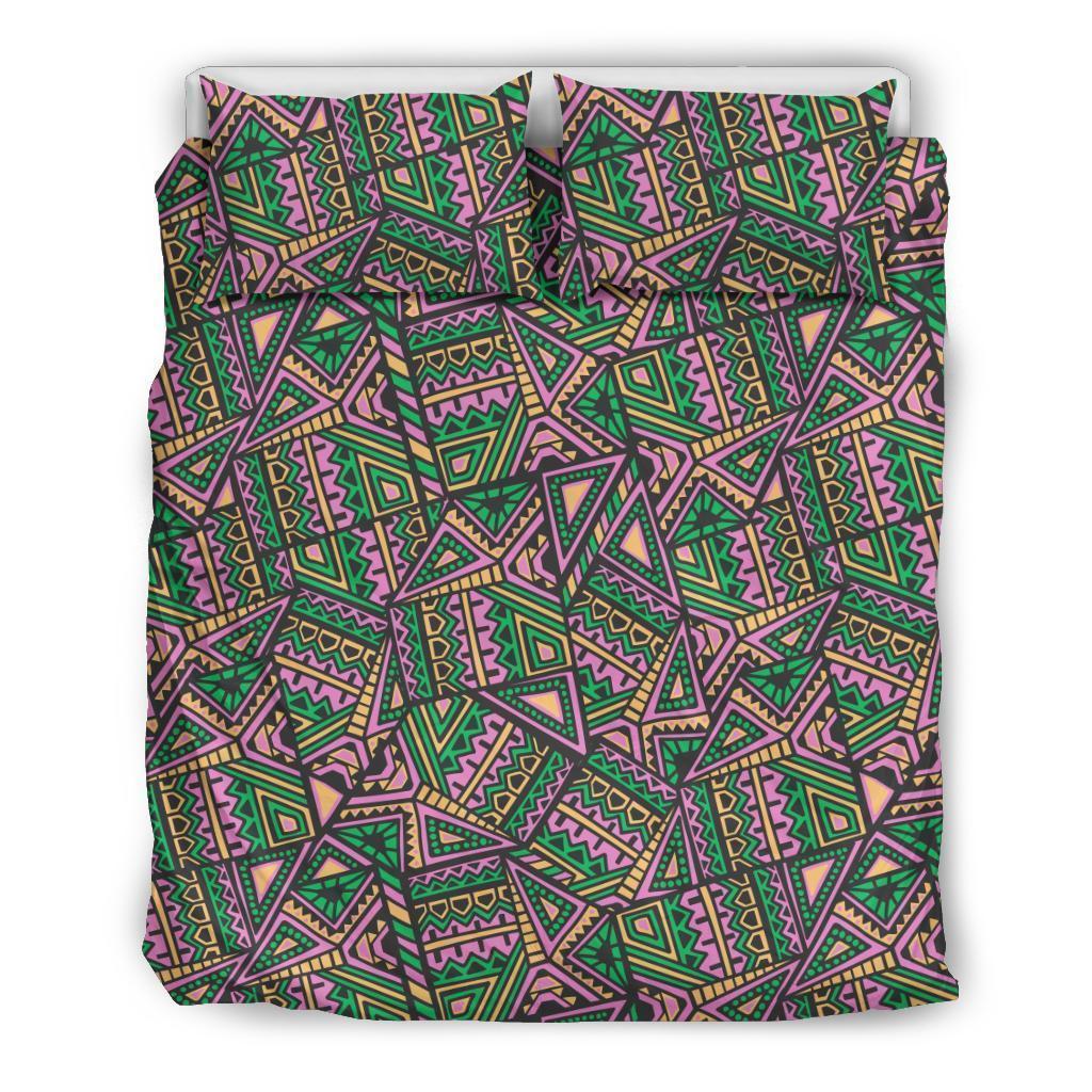 Ethnic Pink Print Pattern Duvet Cover Bedding Set-grizzshop