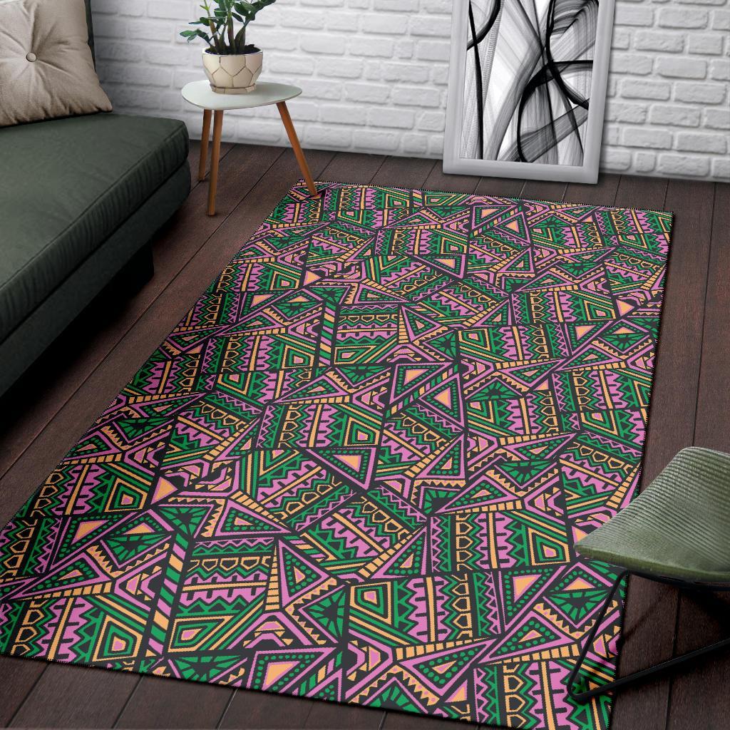 Ethnic Pink Print Pattern Floor Mat-grizzshop