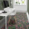 Ethnic Pink Print Pattern Floor Mat-grizzshop