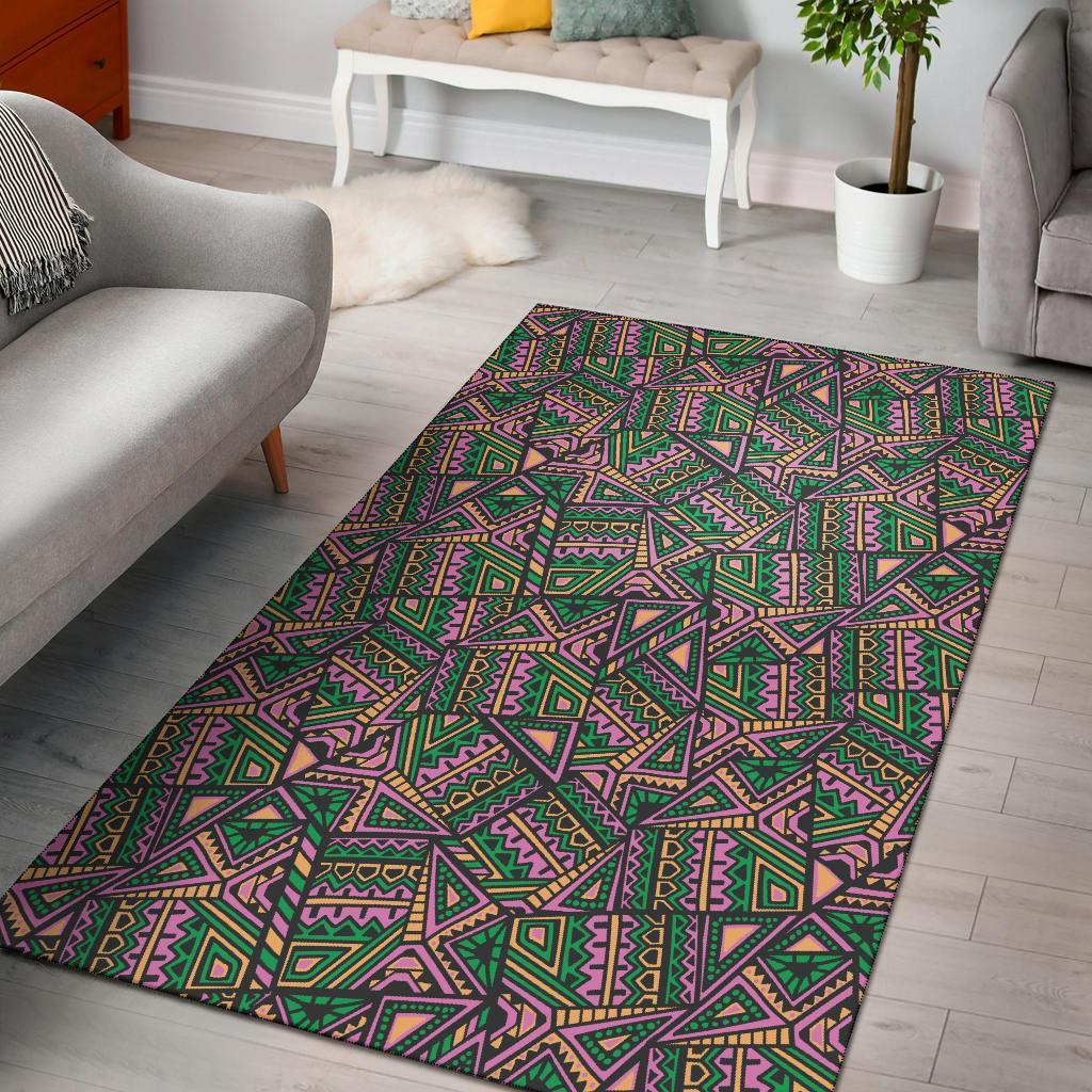 Ethnic Pink Print Pattern Floor Mat-grizzshop