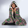 Ethnic Pink Print Pattern Hooded Blanket-grizzshop