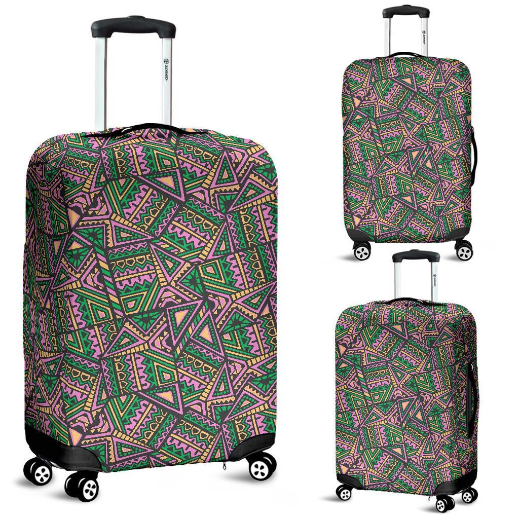 Ethnic Pink Print Pattern Luggage Cover Protector-grizzshop