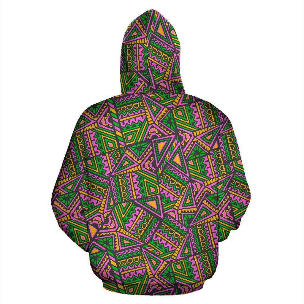 Ethnic Pink Print Pattern Men Women Pullover Hoodie-grizzshop