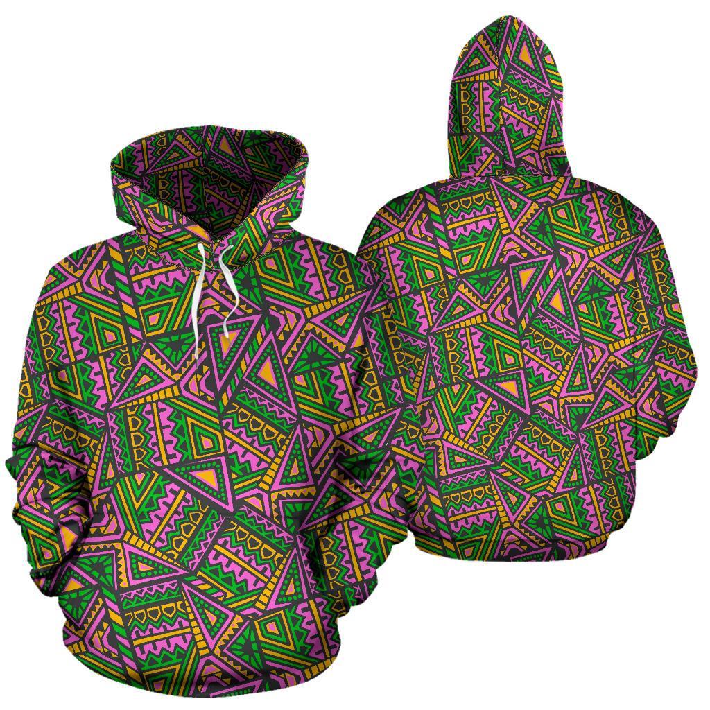 Ethnic Pink Print Pattern Men Women Pullover Hoodie-grizzshop