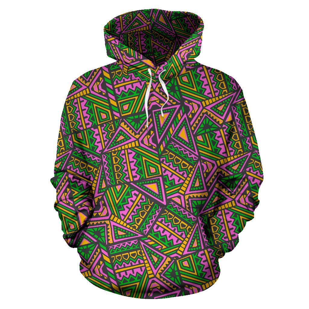 Ethnic Pink Print Pattern Men Women Pullover Hoodie-grizzshop