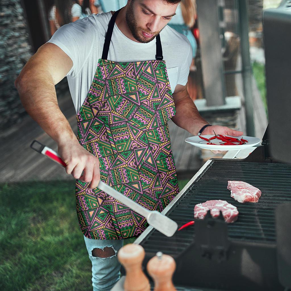 Ethnic Pink Print Pattern Men's Apron-grizzshop