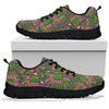 Ethnic Pink Print Pattern Sneaker Shoes For Men Women-grizzshop