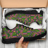 Ethnic Pink Print Pattern Sneaker Shoes For Men Women-grizzshop