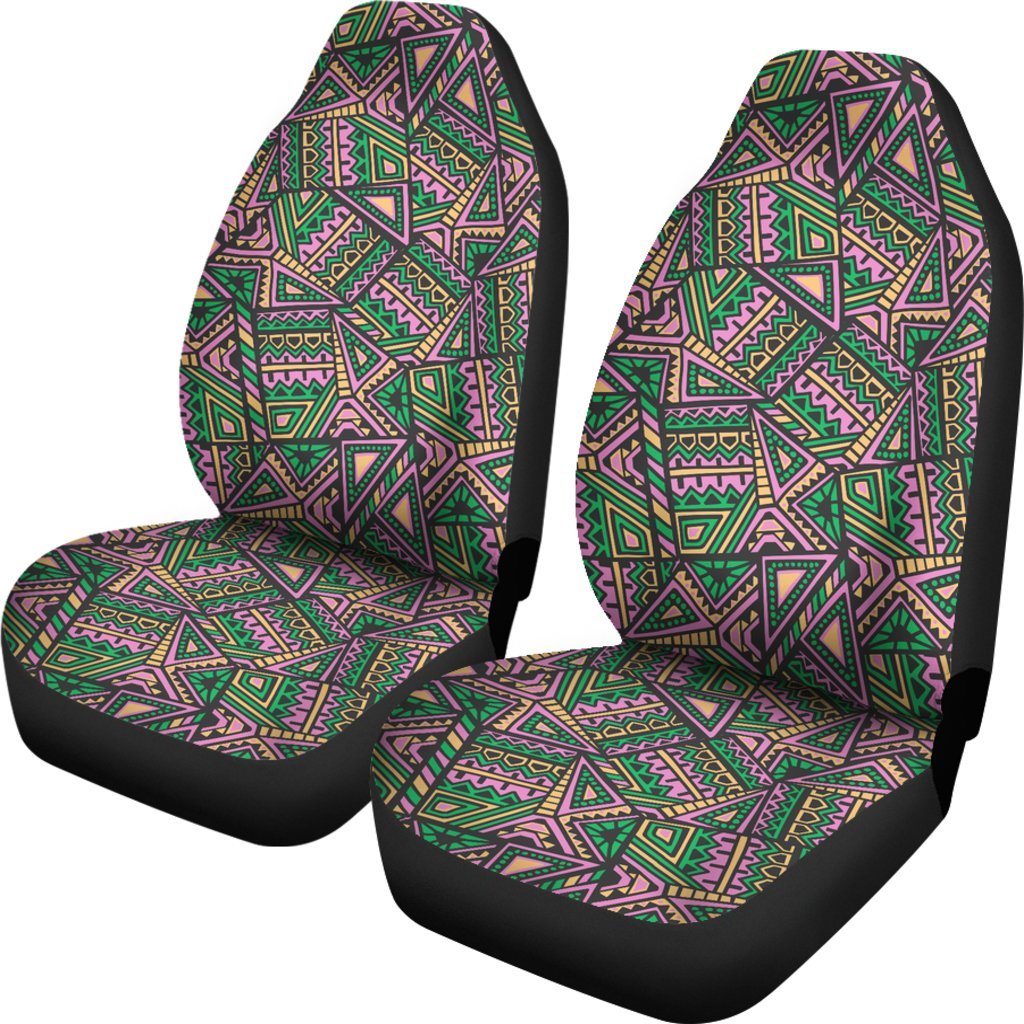 Ethnic Pink Print Pattern Universal Fit Car Seat Covers-grizzshop