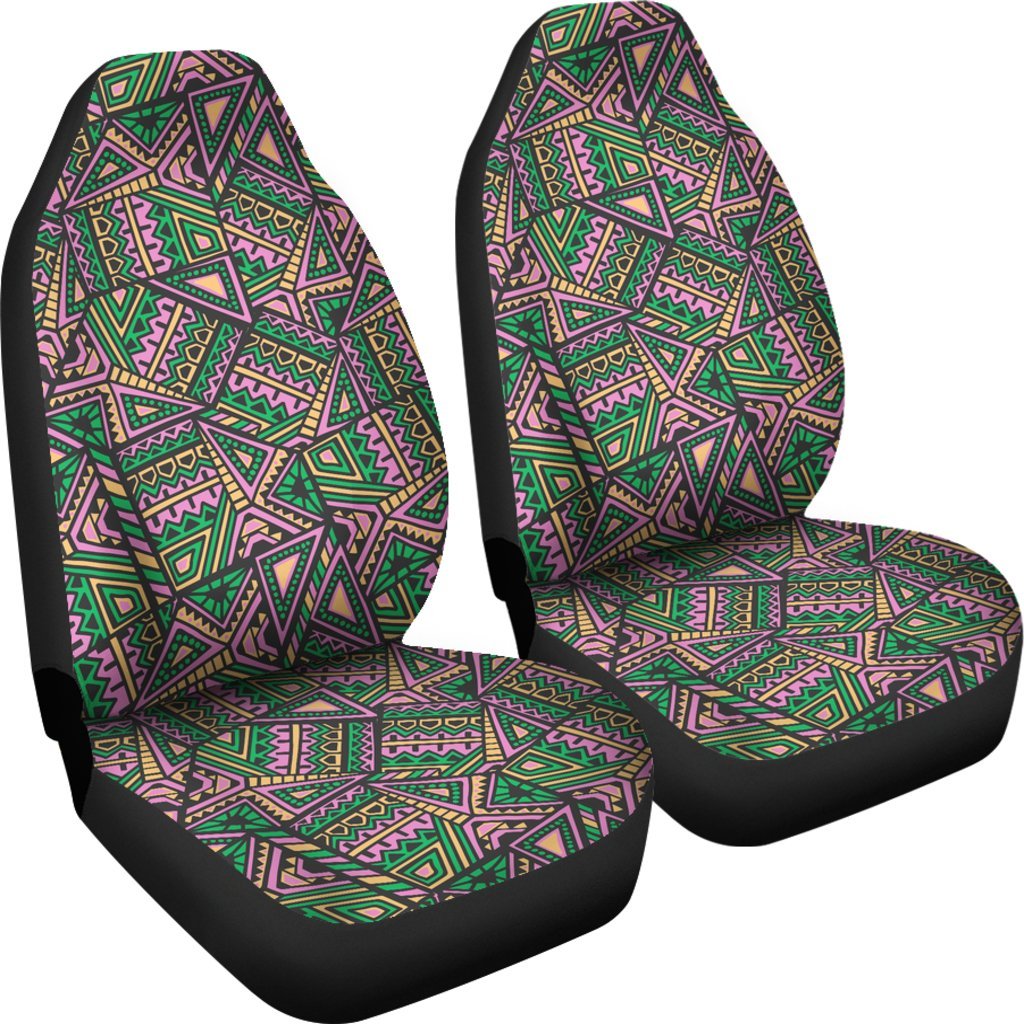 Ethnic Pink Print Pattern Universal Fit Car Seat Covers-grizzshop