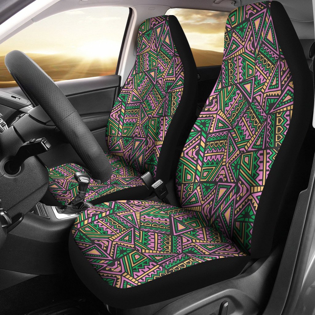 Ethnic Pink Print Pattern Universal Fit Car Seat Covers-grizzshop