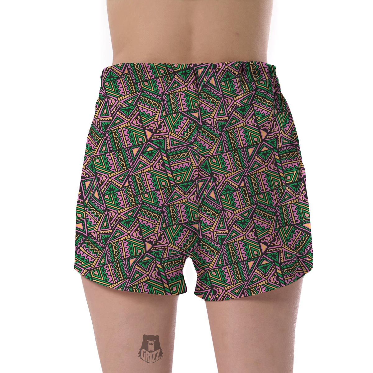 Ethnic Pink Print Pattern Women's Shorts-grizzshop