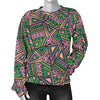 Ethnic Pink Print Pattern Women's Sweatshirt-grizzshop