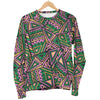 Ethnic Pink Print Pattern Women's Sweatshirt-grizzshop