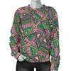 Ethnic Pink Print Pattern Women's Sweatshirt-grizzshop