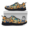 Ethnic Pixel Print Pattern Black Sneaker-grizzshop