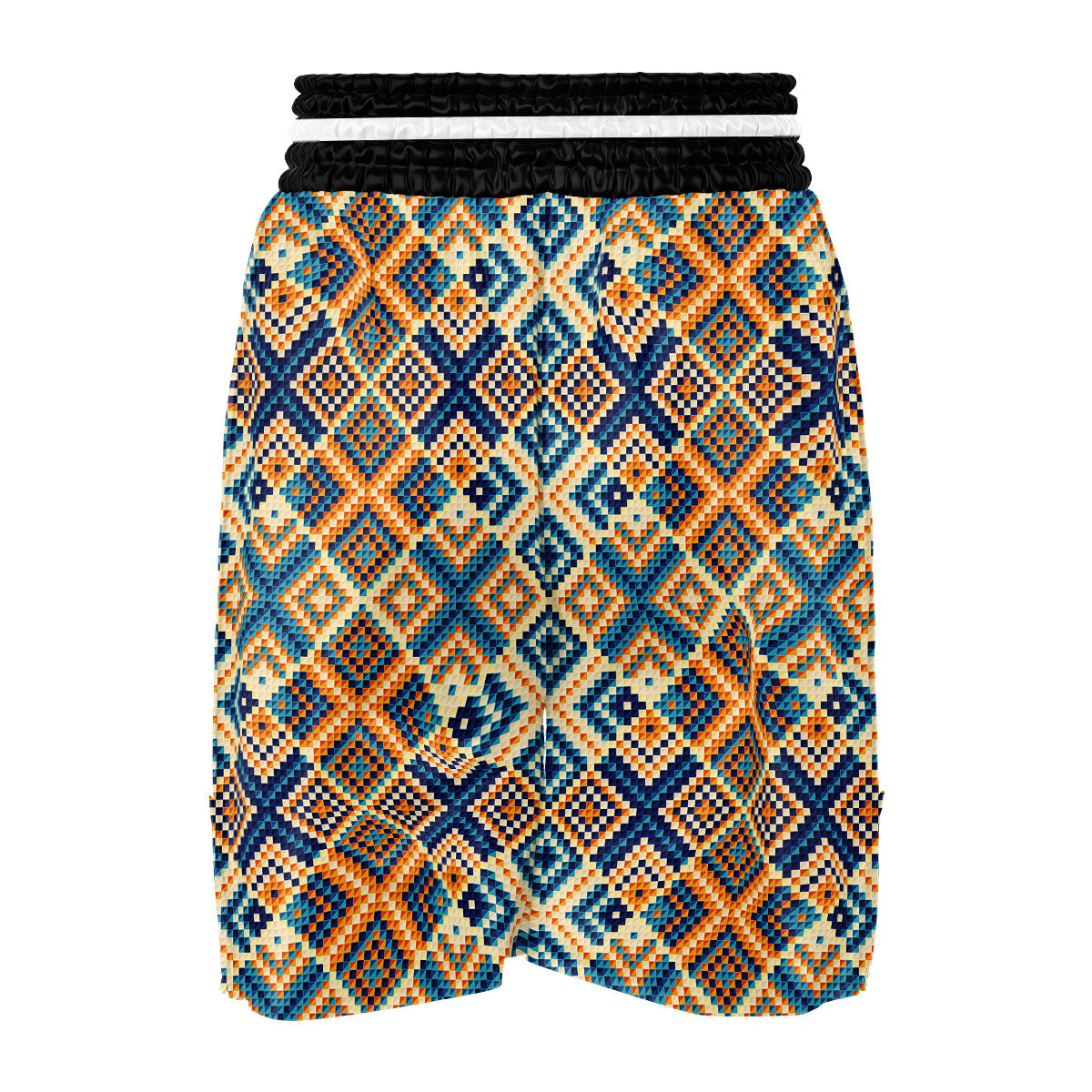 Ethnic Pixel Print Pattern Boxing Shorts-grizzshop