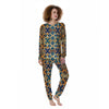 Ethnic Pixel Print Pattern Women's Pajamas-grizzshop