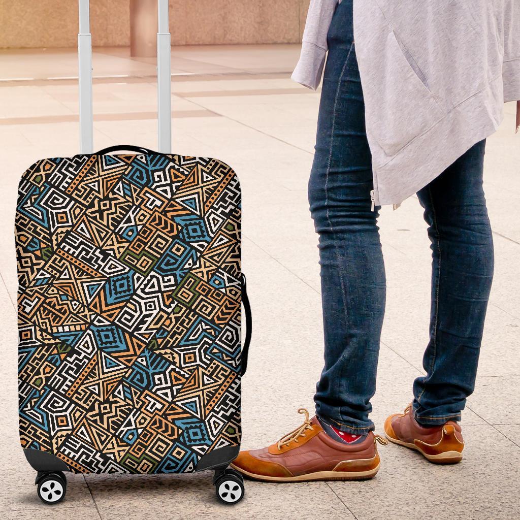 Ethnic Print Pattern Luggage Cover Protector-grizzshop