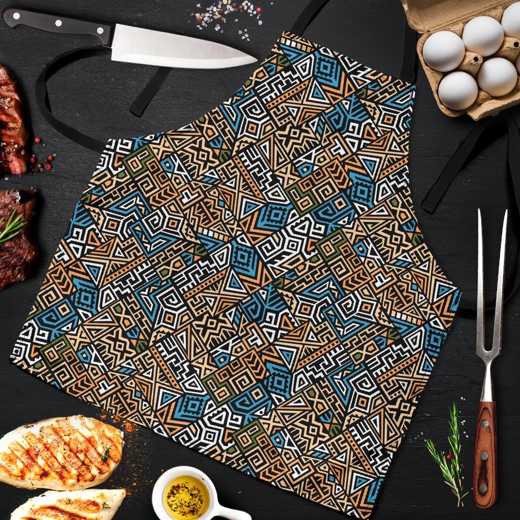 Ethnic Print Pattern Men's Apron-grizzshop